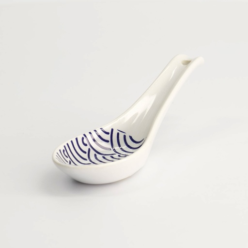 [8767] Nippon Blue Spoon Wave 13.8x4.8cm CH-SS/50 12/144
