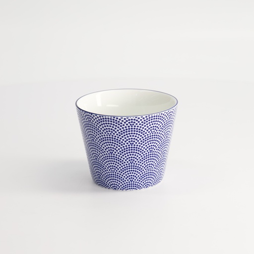 [16034] Nippon Blue Cup 8.3x6.5cm 180ml Dots B 6/72