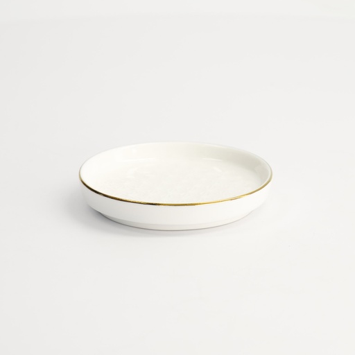 [17709] Nippon White With Gold Rim Tea Tip 9x1.5cm Star 17709 12/96