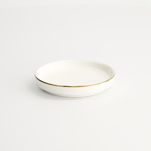 [17710] Nippon White With Gold Rim Tea Tip 9x1.5cm Lines 17710 12/96