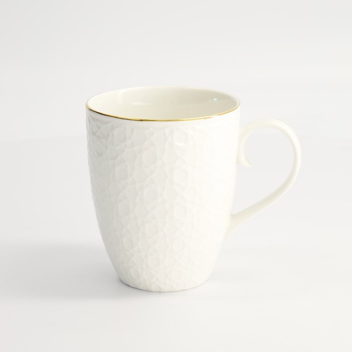 [16436] Nippon White Gold Rim Mug 8.5x10.2cm 340ml Stripe 6/36