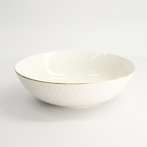 [16454] Nippon White Gold Rim Bowl 23x6.5cm 1300ml Star 3/18