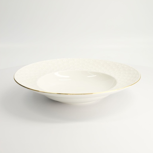 [17150] Nippon White Gold Rim Deep Plate 30cm 500ml Star 1/18