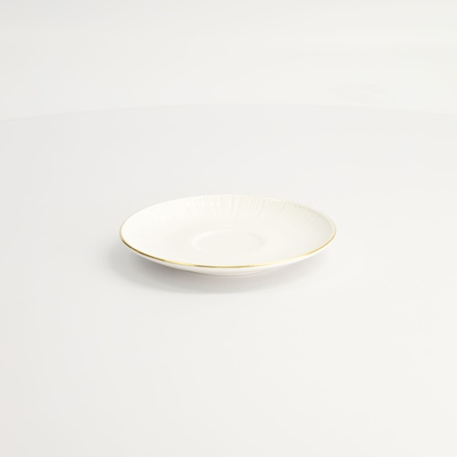 [16942] Nippon White Gold Rim Saucer 12.1x1.9cm (For Round Cup Lines 100ml) 16942 6/72