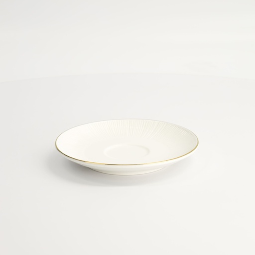 [16950] Nippon White Gold Rim Saucer 14.2x2.1cm (For Round Cup Lines 180ml) 16950 6/48