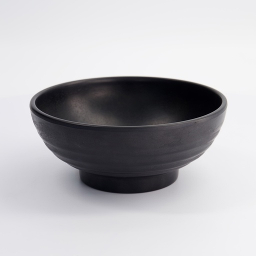[8556] Melamine Zen bowl 19x8cm 850ml Black A1207(JW1207) 6/48