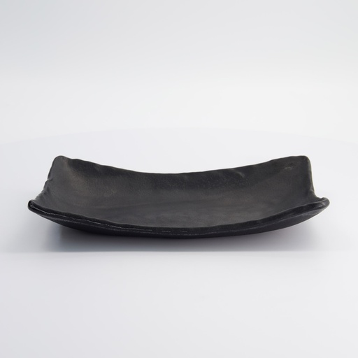 [8557] Melamine Zen plate 26.4x16.5x4.5cm Black F54111 6/36