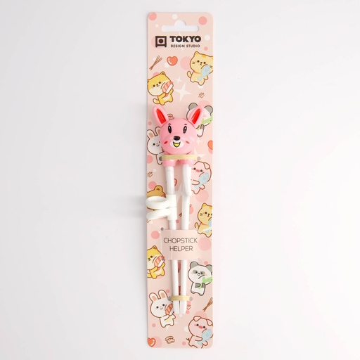 [18382] Children Chopsticks Rabbit 18cm Pink 18382 6/240