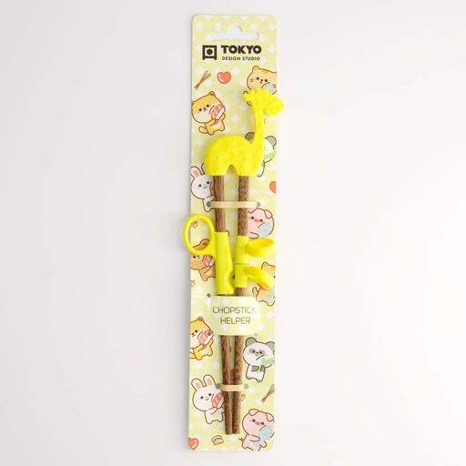 [18384] Children Chopsticks Giraff 20cm Yellow 18384 6/240