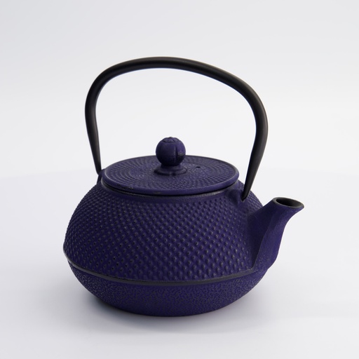 [4248] WY Tea Kettle Iron 17.5x15x10cm Arare 0.8L BLUE 1/8