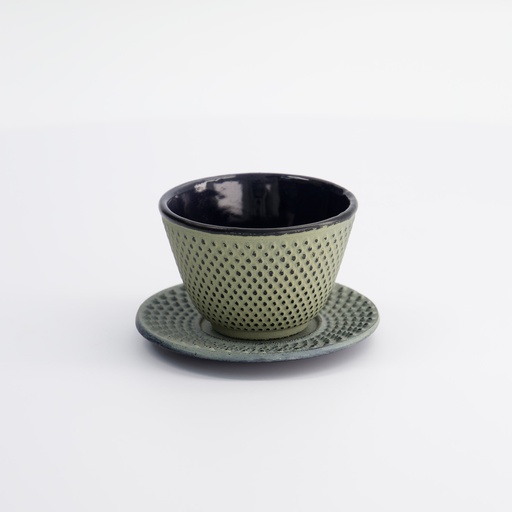 [4269] WY  Cup Iron+plate 7x5.5cm 120ml 9904 Arare CUPAGG GREEN/GREY 1/36