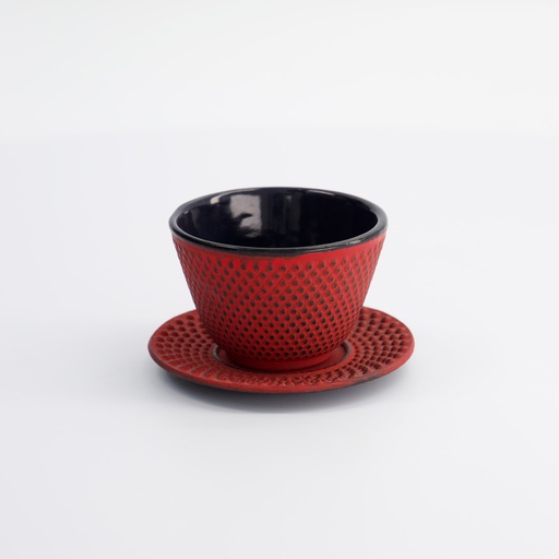 [4270] WY  Cup Iron+plate 7x5.5cm 120ml 9911 Arare CUPADR/RED 1/36