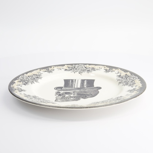 [20173] Skull Design Top Hat Plate 28x2.3cm 20173 6/6