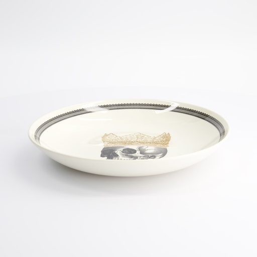 [20190] Skull Design Crown Pasta Bowl 24.5x3.5cm 1000ml 20190 6/6