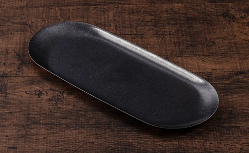 [17201] CP Vintage Black Oval Cash Tray Large 23x9.7cm 067075