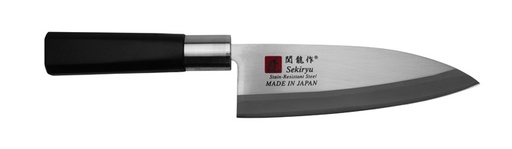 [18289] Knife Stainless Steel Deba 15cm Black Handle SRP300 6/60