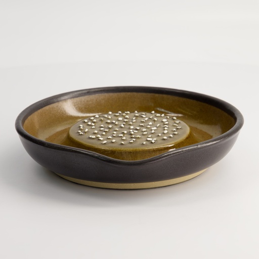 [18800] Kitchen Grater Plate Motoshige Large Stoneware 18.5x10x18cm Black MJ-027B 1/14