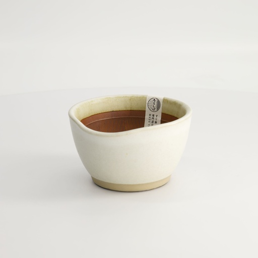 [18804] Kitchen Mortar Suribachi Bowl Small W/Non Slip Base 12x6.5x11cm White MJ-017W 1/18