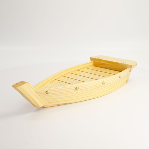 [18819] Wooden Sushi Boat W/out Mast and Net 42x16cm F1-42 1/12