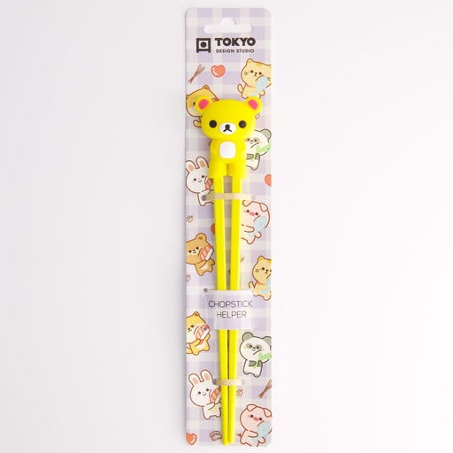 [20725] Children Chopsticks Bear Yellow 22cm 20725 6/240
