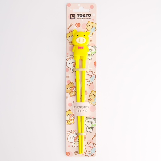 [20729] Children Chopsticks Pig Yellow 22cm 20729 6/240
