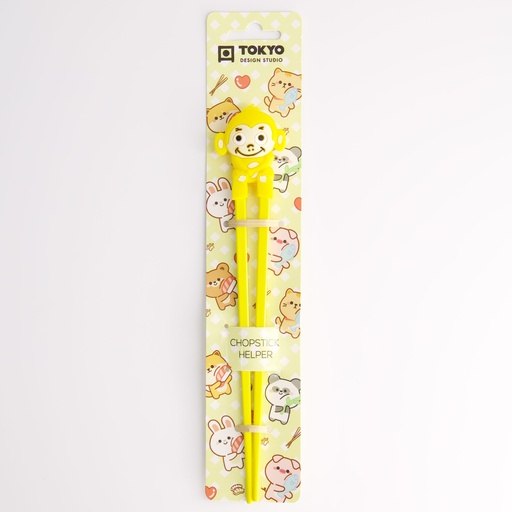 [20730] Children Chopsticks Monkey Yellow 22cm 20730 6/240