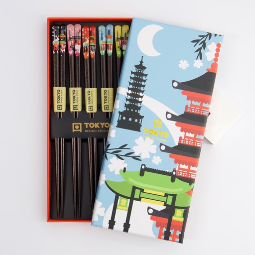 [21404] Chopstick Giftset/5 Temples DJ2023-04 21404 1/100