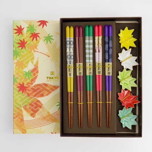 [20902] Chopstick Giftset/10 Maple Leaf DJKZ-A-062 20902 1/36