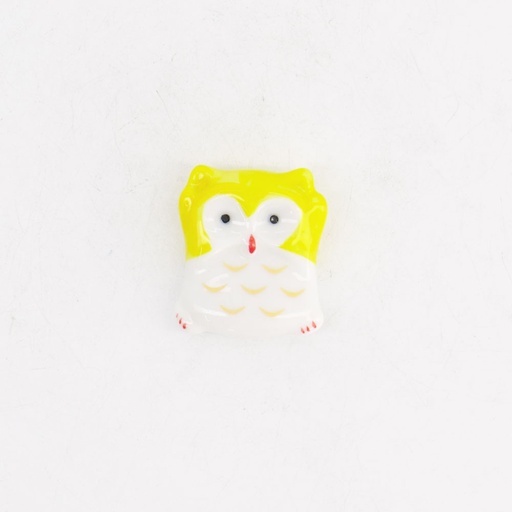 [21131] Chopsticks Rest Owl Yellow D17-2 12/480