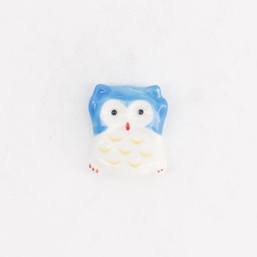 [21133] Chopsticks Rest Owl Blue D17-4 12/480