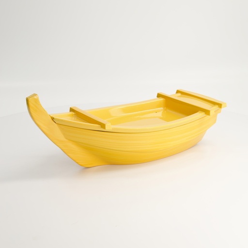 [17870] Lacquerware Sushi Boat Golden 35x13x7.5cm L7-4-35 1/6
