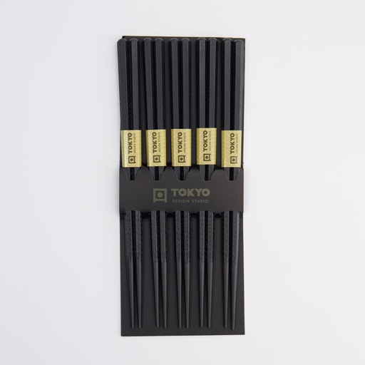 [17932] Chopstick Set/5 Polymer Glassfibre Pentagon Shape A4-D287 10/100