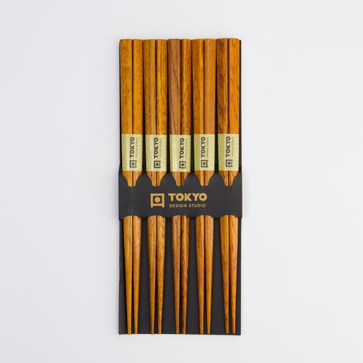 [17937] Chopstick Set/5 Dark Wood 17937 10/200