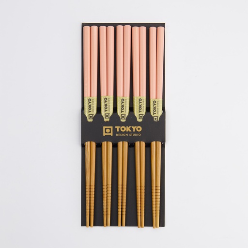 [14456] Chopstick Set/5 Pink 14456 10/200