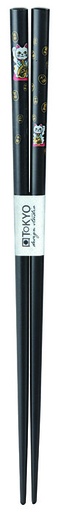[8063] Chopstick Neko Cat Black 8063 50/1000