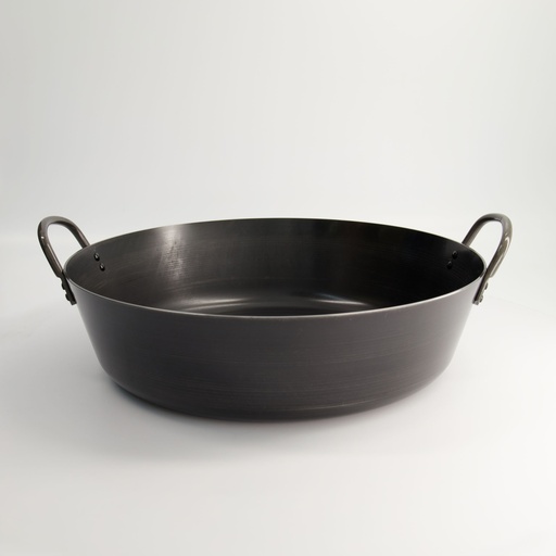 [18667] Kitchen Iron Tempura Frying Pan 39cm 10.9L 002177 1/1