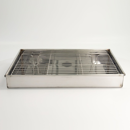 [18669] Kitchen Stainless Steel Tempura Frying Draining Box 37.5x25.5x6.5cm 17-0212-0102 1/1