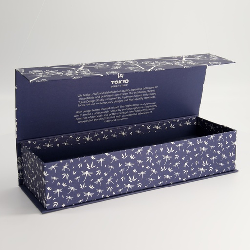[24331] Paper Giftbox 14A 33.3x11.5x7.2cm Set 4pcs Blue Cups 6.5x7.5cm