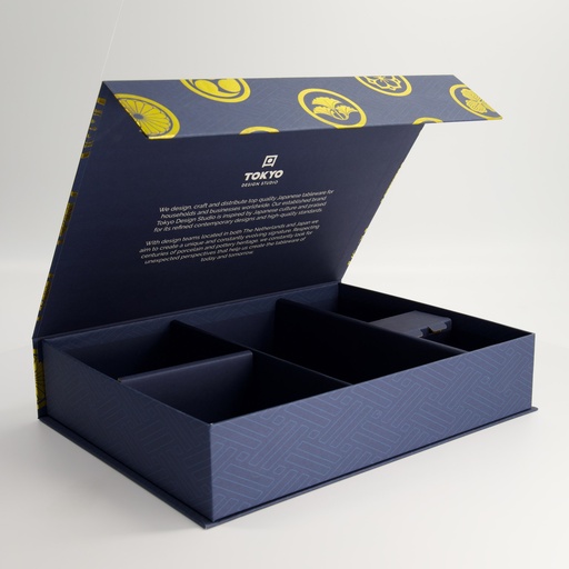 [24373] Paper Giftbox 13A 38x25.7x7 Sushi Set 8pcs Crest 1/6