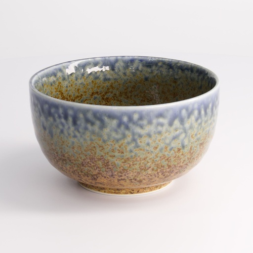 [21582] Minoyaki Reef Blue Tayo Bowl 12.7x7cm 550ml 40-230404-4 6/48
