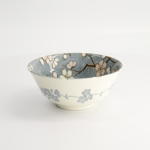 [22589] Fujisakura Tayo Bowl 15.2x6.7cm 500ml Gray 22589 6/48