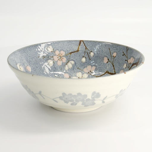[22590] Fujisakura Ramen Bowl 21x7.8cm 1000ml Gray 22590 3/36