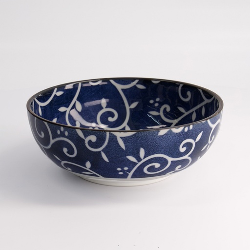 [22624] Tokyo Blue Karakusa Mixed Bowls 20x7.2cm 1250ml 40-230404 HB-16 4/32