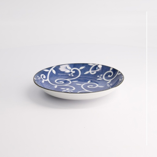 [22625] Tokyo Blue Karakusa Round Plate 16.5x2.7cm 40-230404 HB-17 6/72