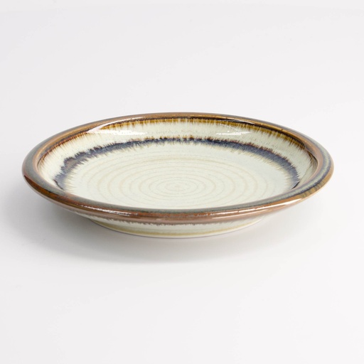 [21621] Wasabi Round Plate 14x2.2cm Beige 21621 6/72