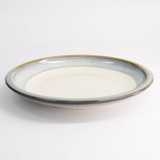 [21623] Unkai Large Round Plate 24.8x3.5cm White 21623 4/24