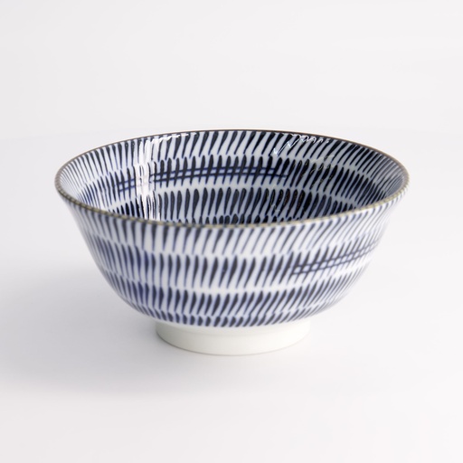[21648] Mino Blue Mixed Bowls Tayo Bowl 15x7cm Kanna 21648 6/48