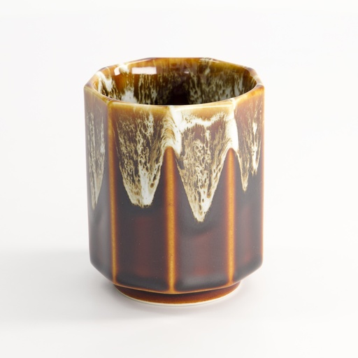 [21658] Craft Cup 6.5x8cm 150ml Brown Glaze KA-26 10/100