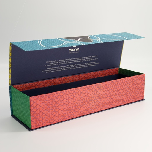 [24391] Paper Giftbox 27A 38.6x11.7x8.4cm Lily Flower Cup Med 4ps