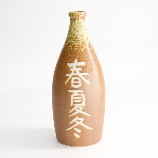 [21766] Sake Bottle Deco 23cm Brown (Akinai) YW-6 1/10